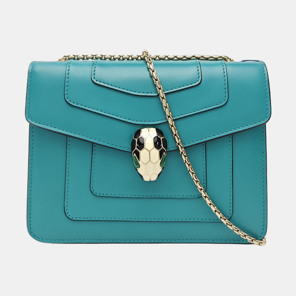 SERPENTI FOREVER Small Calfskin Blue