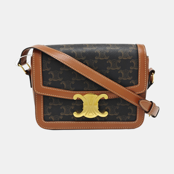 TRIOMPHE Small Coated Canvas Brown
