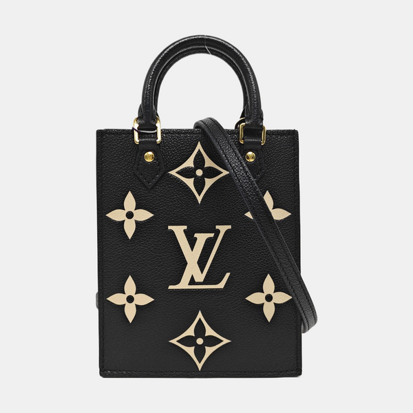 SAC PLAT Mini Monogram Calfskin Black