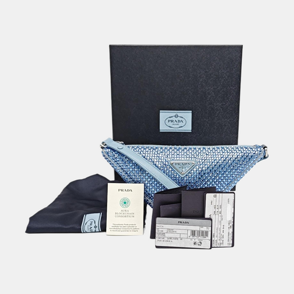 Crystal Shoulder Bag Blue