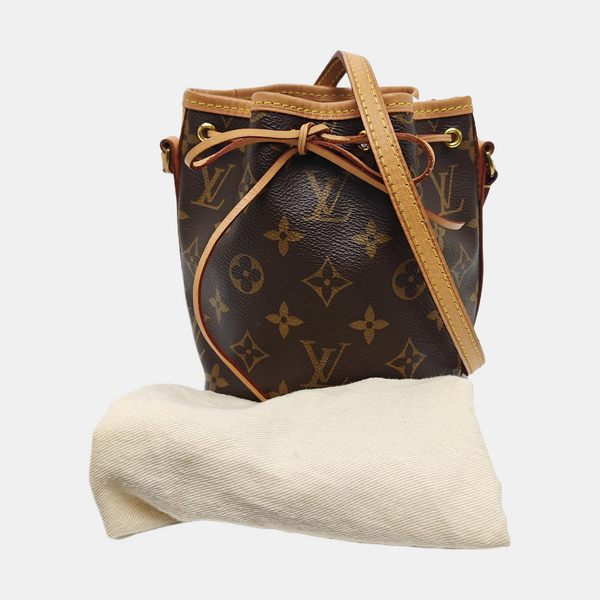 NÉONOÉ Nano Monogram Coated Canvas Brown