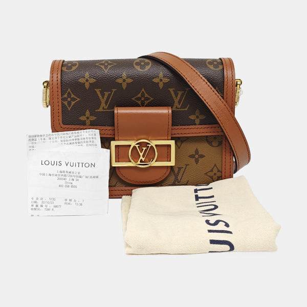 DAUPHINE Mini Monogram Coated Canvas Brown