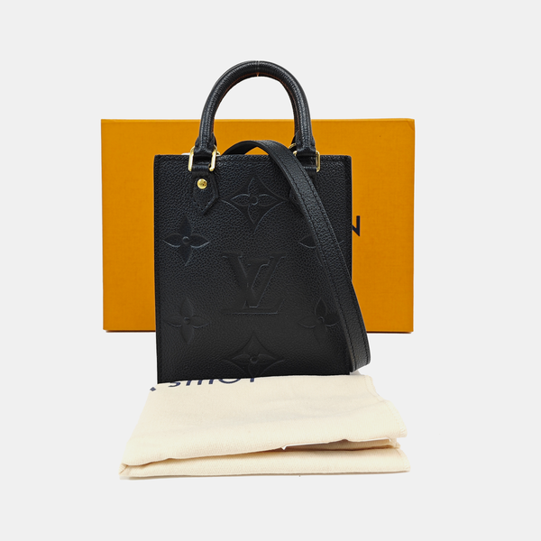 SAC PLAT Mini Calfskin Black