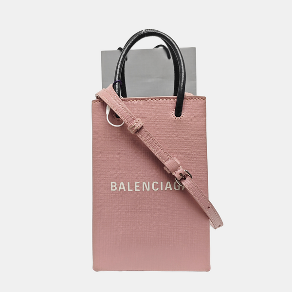 Shopping Bag Calfskin Pink
