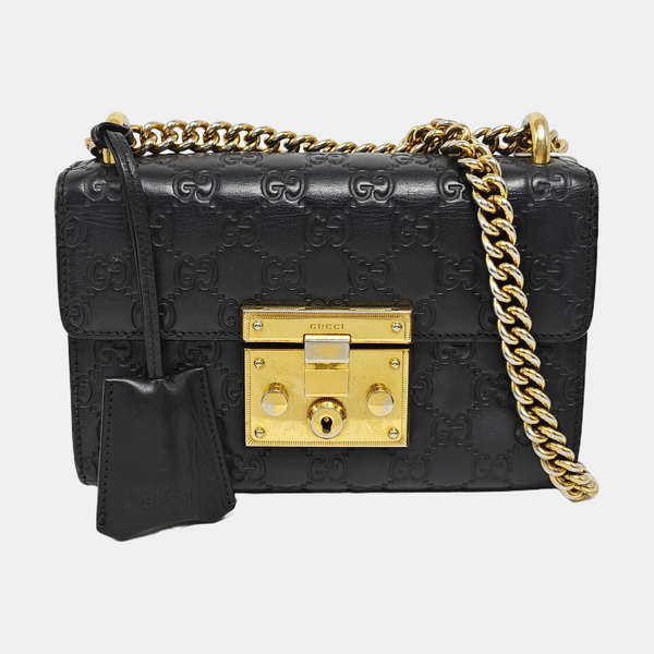 Padlock Small Monogram Calfskin Black