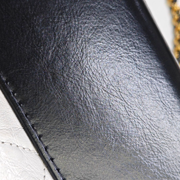 GABRIELLE New Medium Quilted Calfskin White