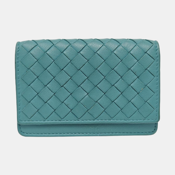 Lambskin Card Holder Blue
