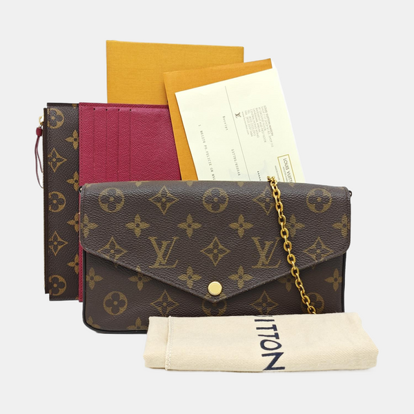 FÉLICIE Monogram Coated Canvas Brown