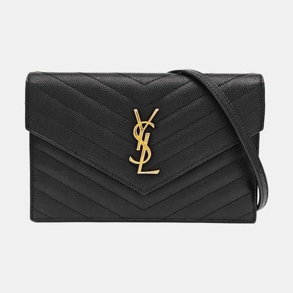 MONOGRAM Chevron Calfskin Black