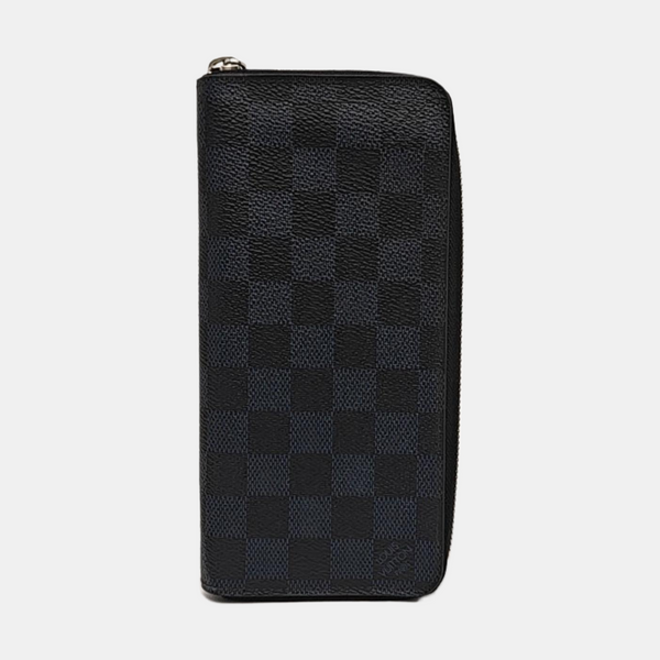 ZIPPY Damier Coated Canvas Blue Wallet