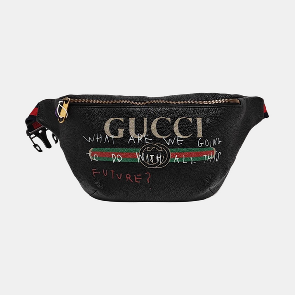 Print Large Calfskin Black