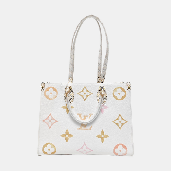 ONTHEGO MM Monogram Coated Canvas White