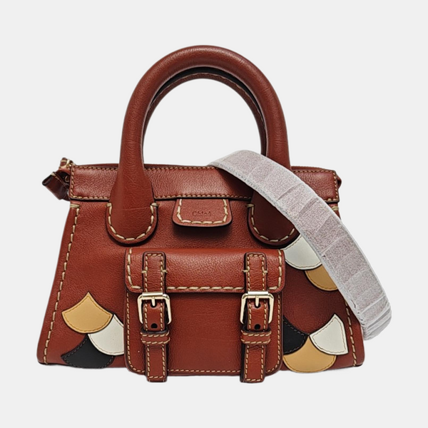 Edith Mini Quilted Calfskin Brown