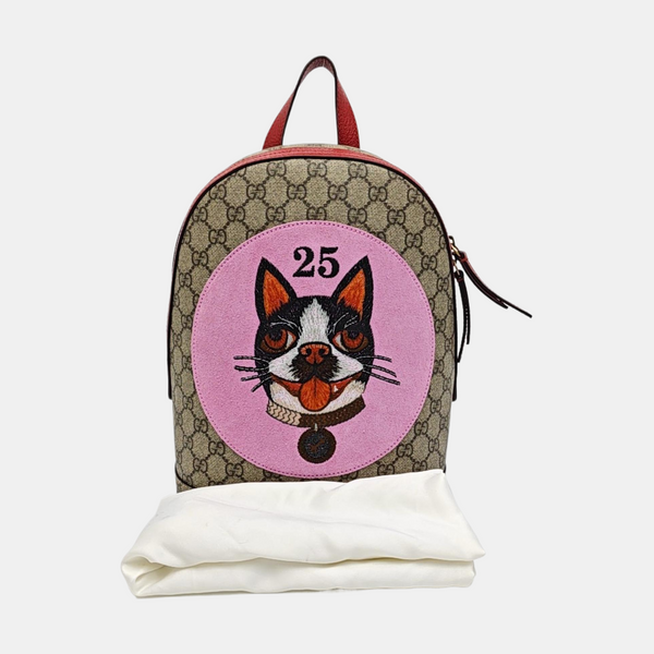 GG Supreme Monogram Coated Canvas Black