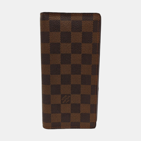 Damier Ebene Coated Canvas Wallet Brown