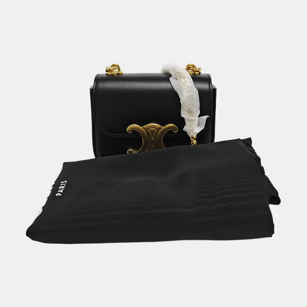 Authenticated pre-owned TRIOMPHE Mini Calfskin Black - Shoulder Bag at Looply