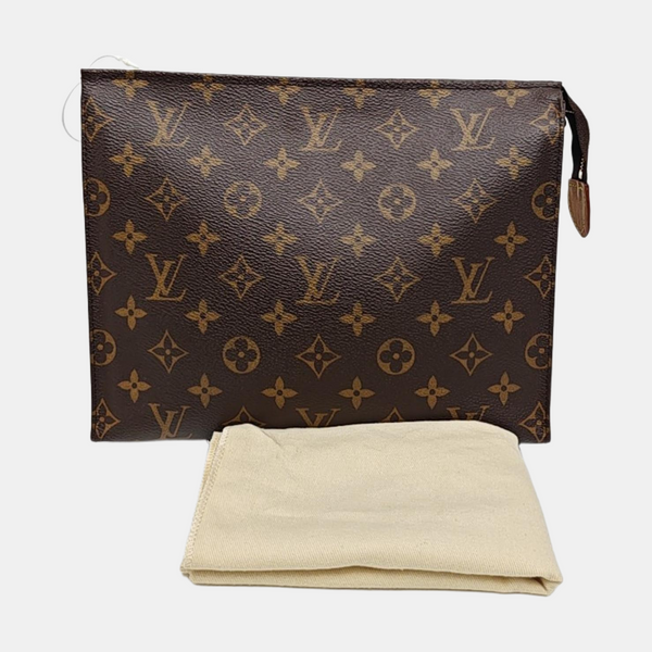 TOILET POCKET 26 Monogram Coated Canvas Brown
