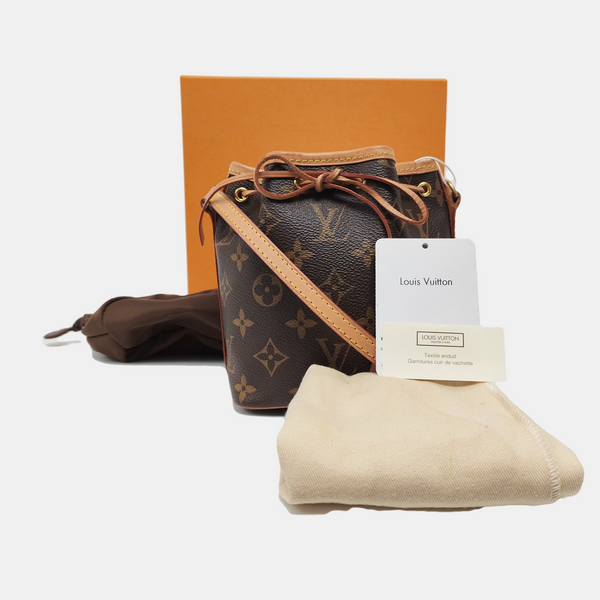 NÉONOÉ Nano Monogram Coated Canvas Brown