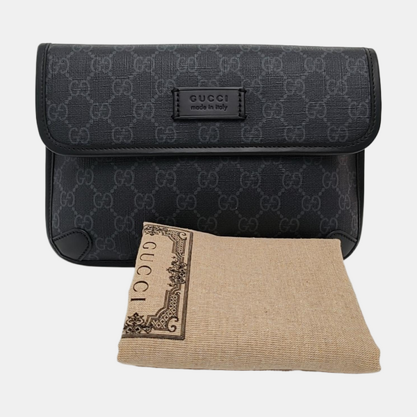 Neo Vintage Monogram Coated Canvas Black