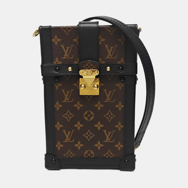 TRUNK Monogram Coated Canvas Brown