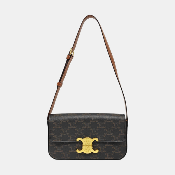 TRIOMPHE Small Coated Canvas Brown