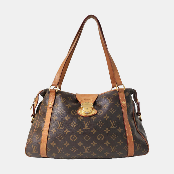 STRESA Monogram Coated Canvas Brown