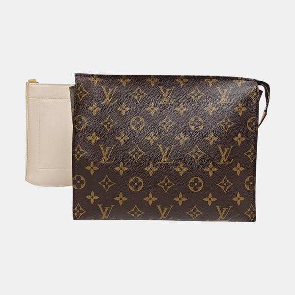 TOILET POCKET 26 Monogram Coated Canvas Brown
