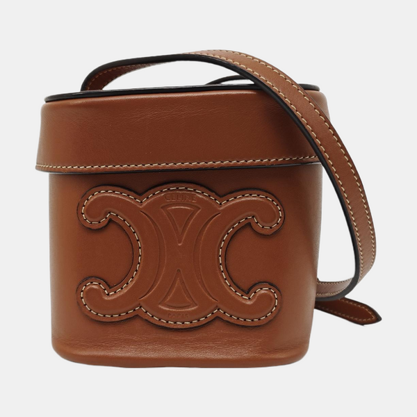 Calfskin Shoulder Bag Brown