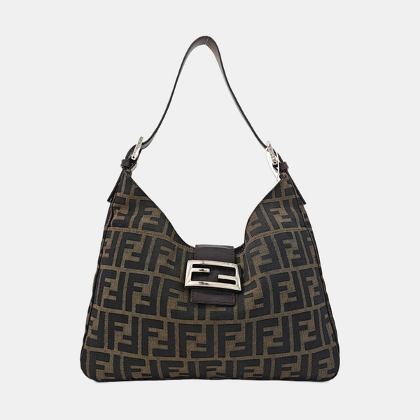 Fabric Shoulder Bag Brown