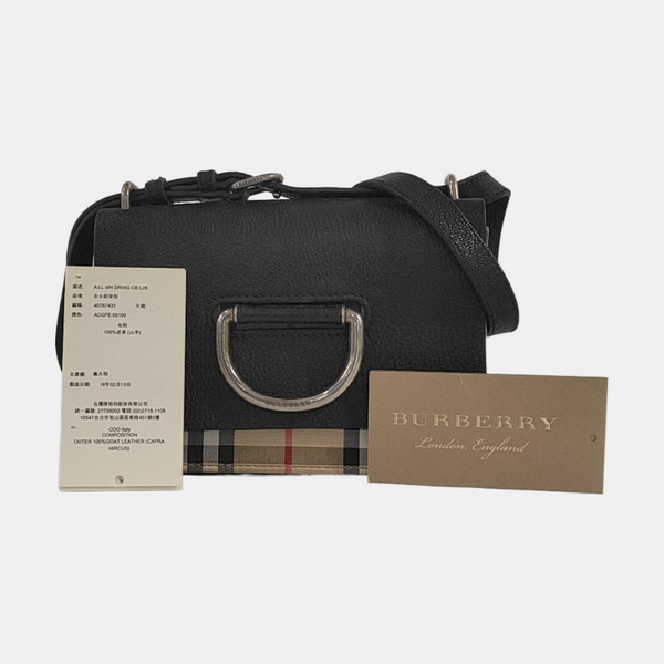 D-Ring Mini Calfskin Black