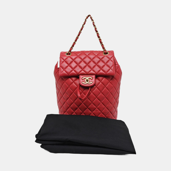 URBAN SPIRIT Small Quilted Lambskin Red