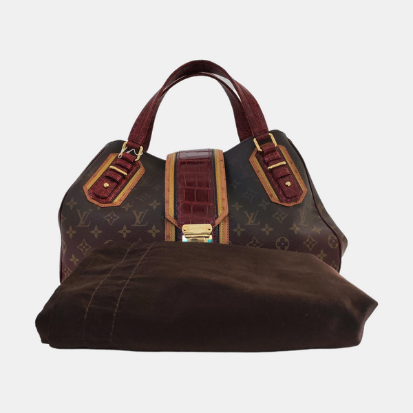 GRIET Monogram Coated Canvas Brown