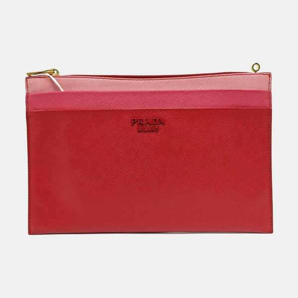 Calfskin Clutch Red