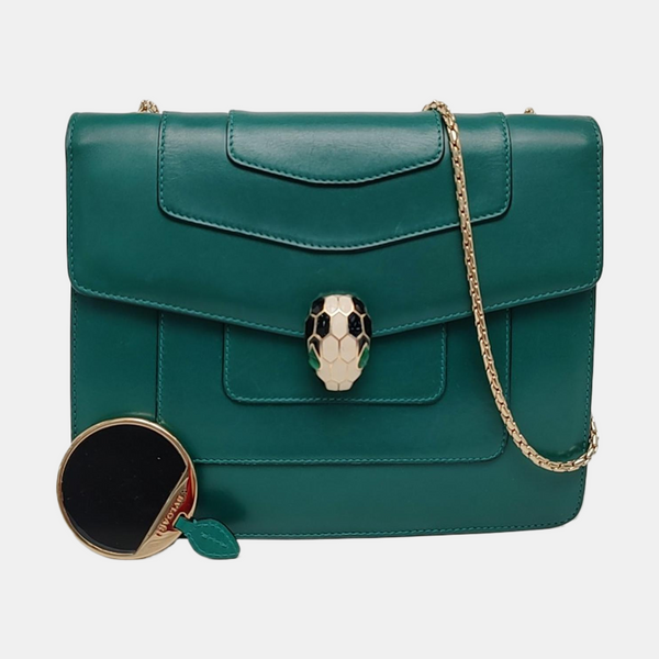 SERPENTI FOREVER Medium Calfskin Green