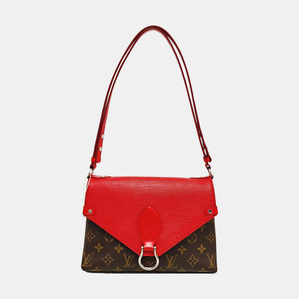 SAINT MICHEL Monogram Coated Canvas Brown