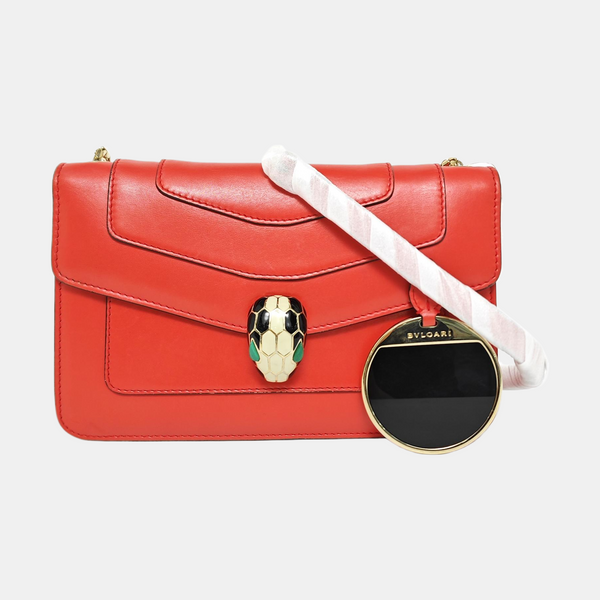 SERPENTI FOREVER Small Calfskin Red