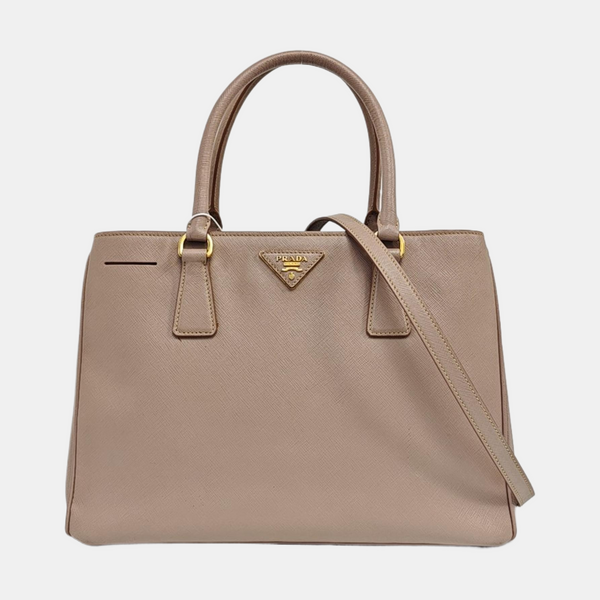 Galleria Large Saffiano Calfskin Beige