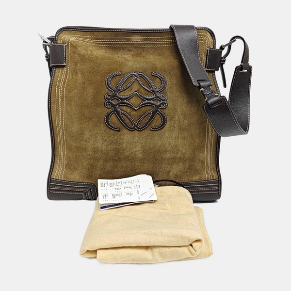Suede Shoulder Bag Green