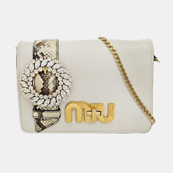 My Miu Calfskin White