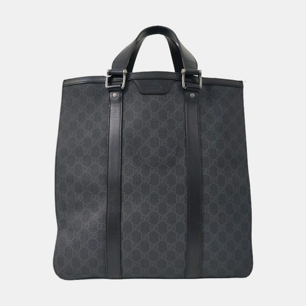 Monogram Coated Canvas Tote Bag Black