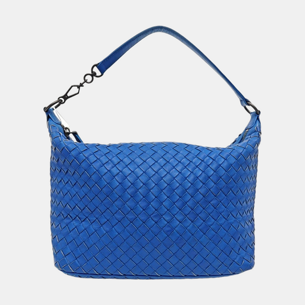Lambskin Top Handle Bag Blue