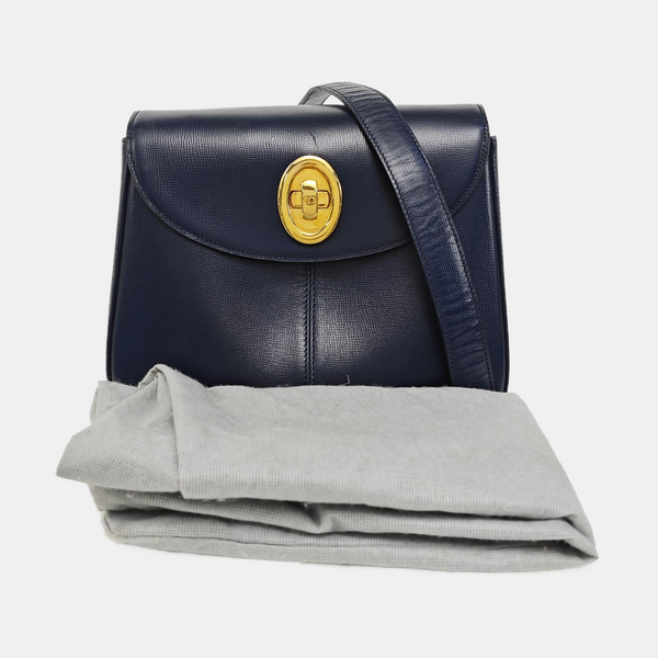 Calfskin Crossbody Bag Blue