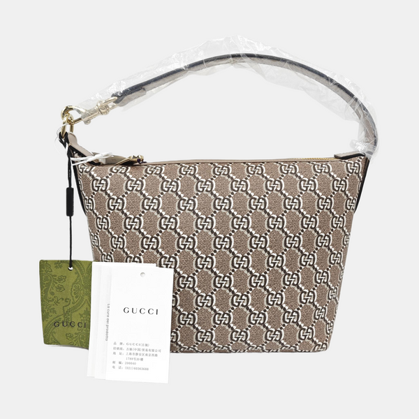 Monogram Coated Canvas Top Handle Bag Super Mini Gray
