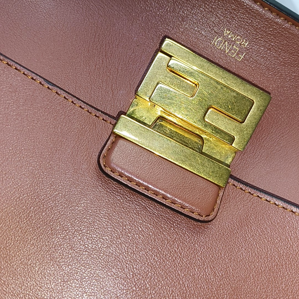 Authenticated pre-owned Kan U Small Calfskin Brown - Shoulder Bag at Looply