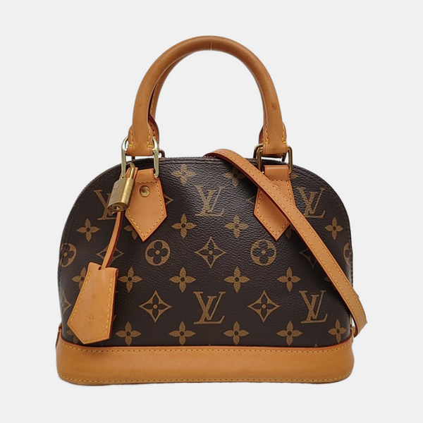 ALMA BB Monogram Coated Canvas Brown