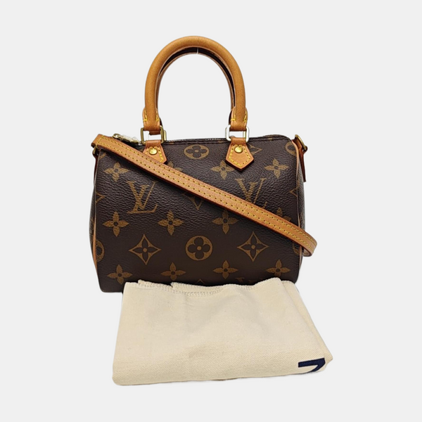 SPEEDY Nano Monogram Coated Canvas Brown