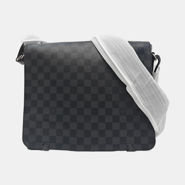 DISTRICT MM Damier Graphite Coated Canvas Gray