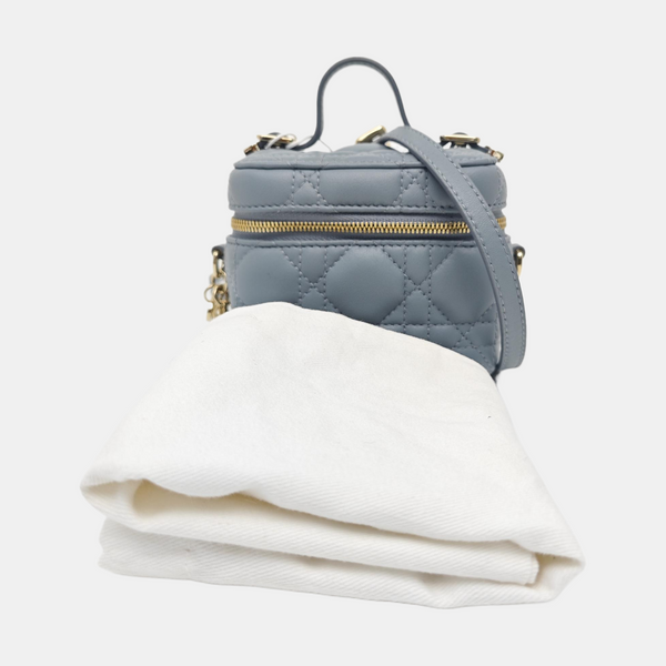 Vanity Lady Dior Cannage Calfskin Blue
