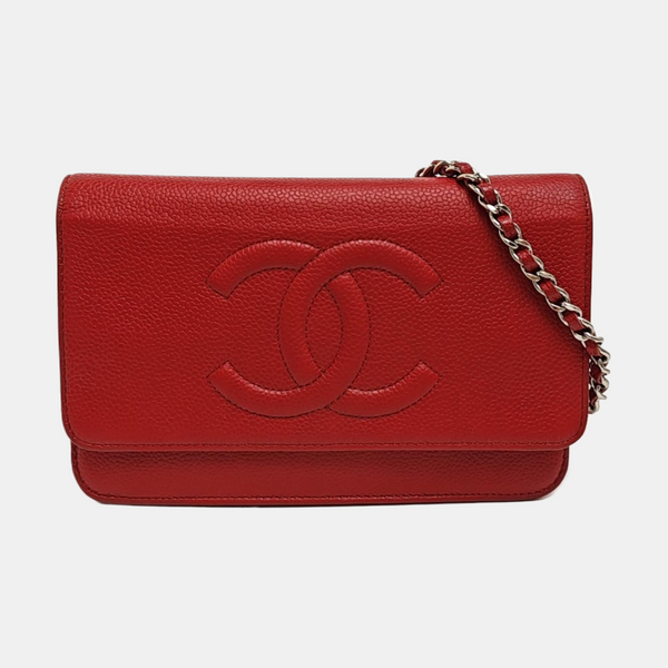 CC TIMELESS Grained Calfskin Red