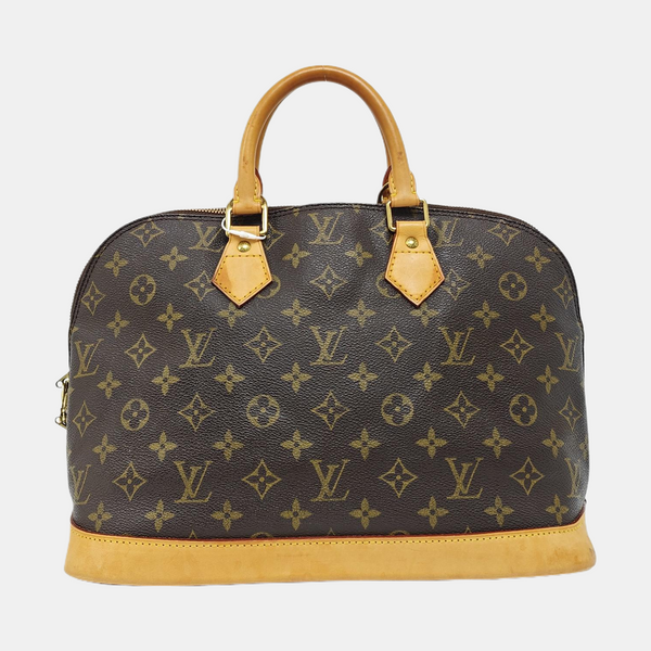 ALMA PM Monogram Coated Canvas Brown